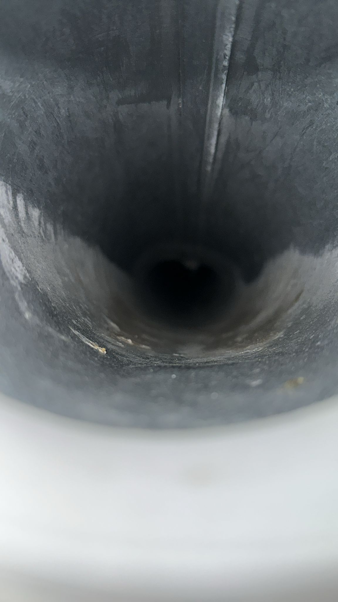 Conduit rond nettoyé après l’intervention